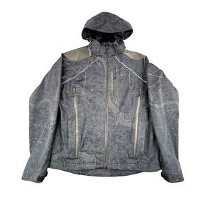 Showers Pass Cycling Atlas Reflective Large Map Print Waterproof Jacket *Sm Flaw